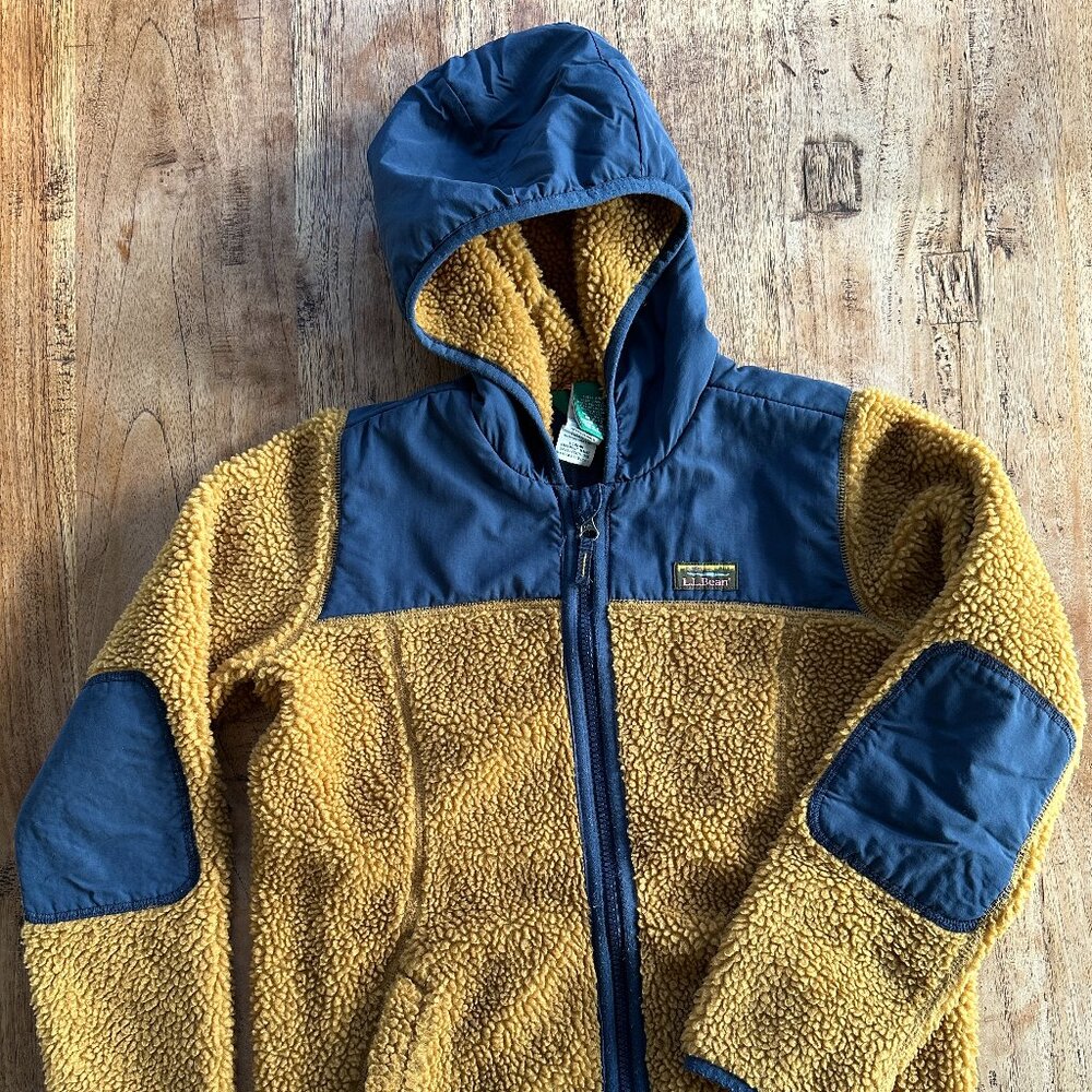 LL Bean Hooded Sherpa Fleece